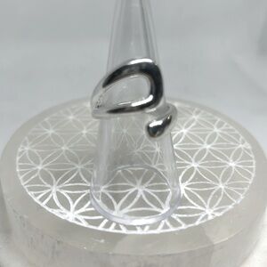 Modernist bypass ring 925 plated